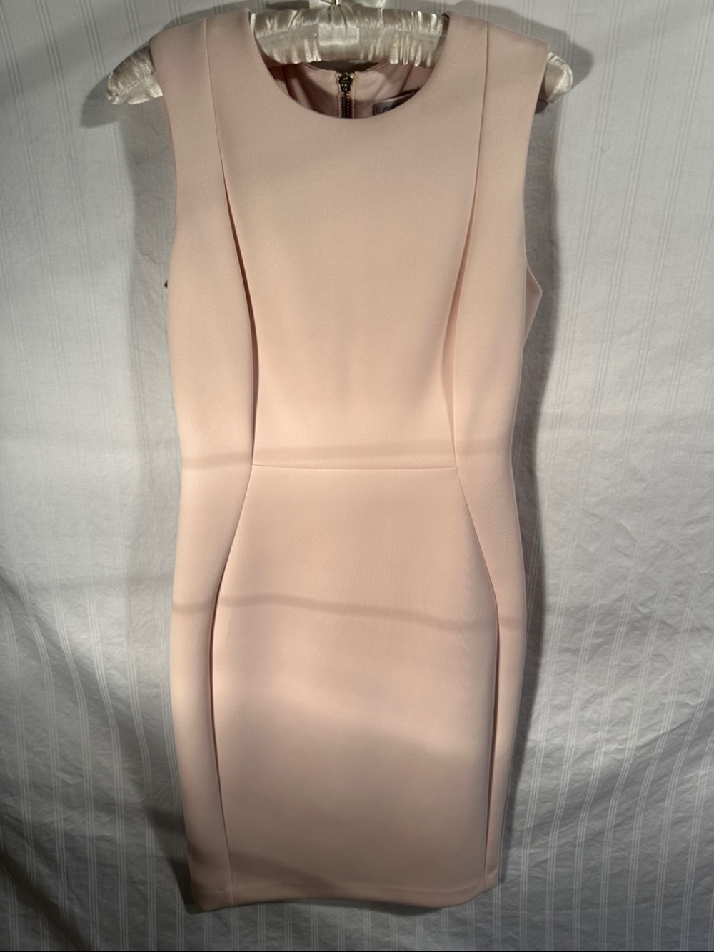 Calvin Klein Soft Blush Pink Sleeveless Sheath Dress